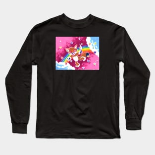 Stabby Stabby Kawaii Ookami Long Sleeve T-Shirt